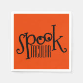 Funny Orange Black Eyeballs Spooktacular Pub Serviette (Vorderseite)