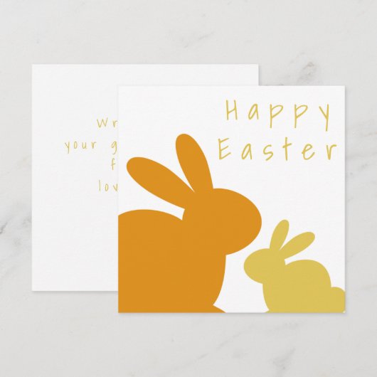 Funny Orange Bunny Custom Text (Vorne/Hinten)