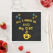 Funny Orange Cat Coffee Mug Cat Lover T-Shirt Serviette (Beispiel)