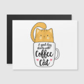 Funny Orange Cat Kaffee Tasse Chat Lover Magnetkarte (Vorne/Hinten)