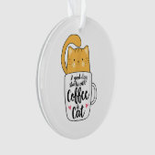 Funny Orange Cat Kaffee Tasse Chat Lover Ornament (Vorderseite)