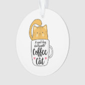 Funny Orange Cat Kaffee Tasse Chat Lover Ornament (Vorderseite)