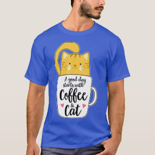 Funny Orange Cat Kaffee Tasse Chat Lover T-Shirt