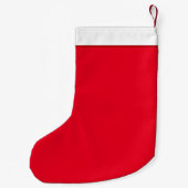 Funny Orange Cat mit benutzerdefiniertem Text Kleiner Weihnachtsstrumpf (Rückseite)