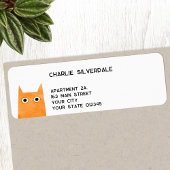 Funny Orange Cat Rücksendeadresse
