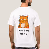 Funny Orange Cat T - Shirt (Rückseite)