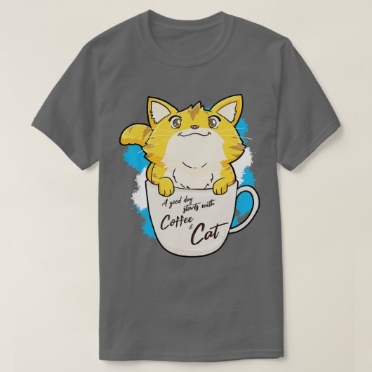 Funny Orange Cat Tasse Cat Lover Geschenk Idee T-Shirt (Design vorne)