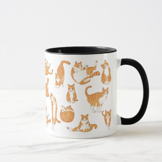 Funny Orange Cat Tasse | Niedlicher Tabby Chat Cup (Rechts)