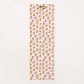Funny Orange Cats Individuelle Name Yogamatte (Vorderseite)