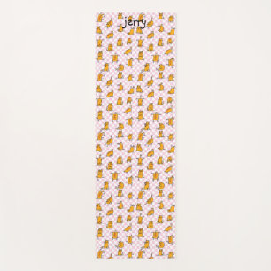 Funny Orange Cats Individuelle Name Yogamatte