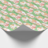 Funny Orange Cats Meowy Weihnachten Geschenkpapier (Ecke)