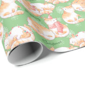 Funny Orange Cats Meowy Weihnachten Geschenkpapier (Rolleneckpunkt)