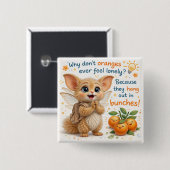 Funny Orange Dad Joke Button (Vorne & Hinten)