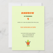 Funny Orange Einladung (Rückseite)