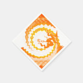 Funny orange fliegender Hexenzauber Halloween Serviette (Ecke)