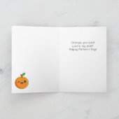 Funny Orange Fruit Pun Vatertag Card Karte (Innenseite)