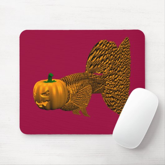 Funny Orange Guppy Mousepad (Mit Mouse)