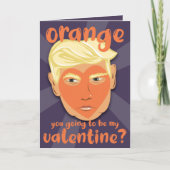 Funny Orange Heart Donald Trump | Valentine's Day Karte (Vorderseite)