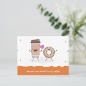 Funny Orange Illustration Liebe Postkarte (Stehend Vorderseite)