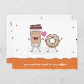 Funny Orange Illustration Liebe Postkarte (Vorne/Hinten)