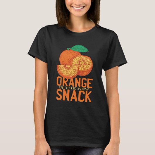Funny Orange ist die neue Snack-Grafik T-Shirt (Vorderseite)