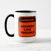 Funny Orange klingt wie Ärger personalisieren Tass Tasse (Links)