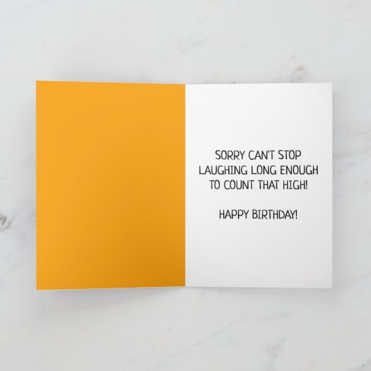 Funny Orange Laughing Face Emoji Birthday Card Karte (Innenseite)