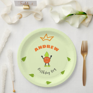 Funny Orange Pappteller