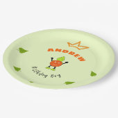 Funny Orange Pappteller (Schrägansicht)