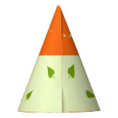 Funny Orange Partyhütchen (Rückseite)