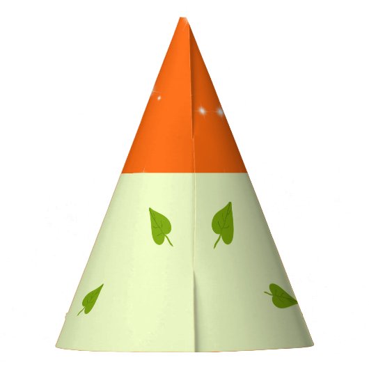 Funny Orange Partyhütchen (Rückseite)