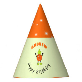 Funny Orange Partyhütchen