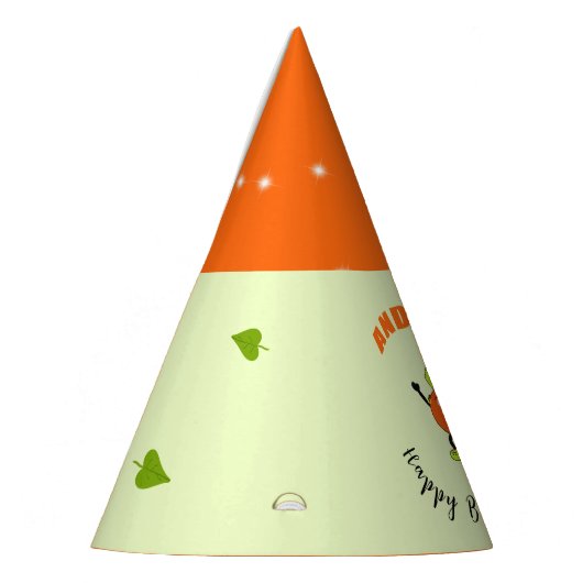 Funny Orange Partyhütchen (Links)