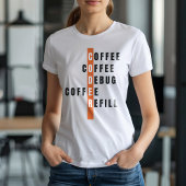 Funny Orange Programmer Kaffeebuchneufüllung T-Shirt