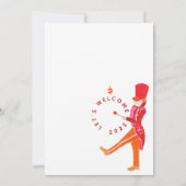 Funny Orange-Red Watercolor Nutcracker  Einladung (Rückseite)