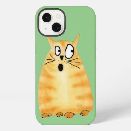 Funny Orange Tabby Cat iPhone Hülle (Rückseite)