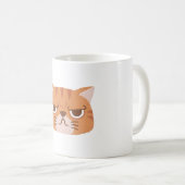 Funny Orange Tabby Cat mit glühender Oberfläche Kaffeetasse (VorderseiteRechts)