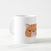Funny Orange Tabby Cat mit glühender Oberfläche Kaffeetasse (Vorderseite Links)