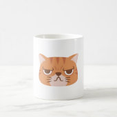 Funny Orange Tabby Cat mit glühender Oberfläche Kaffeetasse (Mittel)