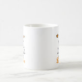 Funny Orange und Black Niedlich Ghost Halloween Kaffeetasse (Mittel)