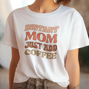 Funny Orange & Yellow Instant Mama einfach Kaffee T-Shirt