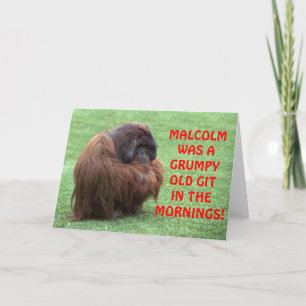 Funny Orangutan Grumpy Old Git Grube Card Karte