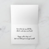 Funny Orangutan Mother's Day Card Karte (Innenseite)