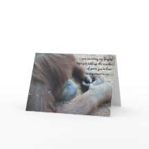 Funny Orangutan Mother's Day Card