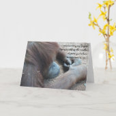 Funny Orangutan Mother's Day Card Karte (Gelbe Blume)