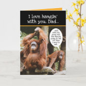 Funny Orangutans - Ich Liebe Hangin' mit dir, Vate Karte (Gelbe Blume)
