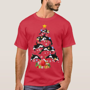 Funny Orca Killer Whale Weihnachtsbaum Liebe T-Shirt