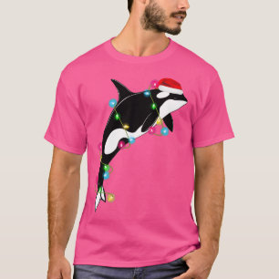 Funny Orca Killer Whale Weihnachtsmannmütze T-Shirt