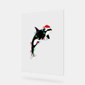Funny Orca Killer Whale Weihnachtsmannmütze Weihna Acrylschild (Winkel)