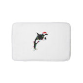 Funny Orca Killer Whale Weihnachtsmannmütze Weihna Badematte (Vorderseite)